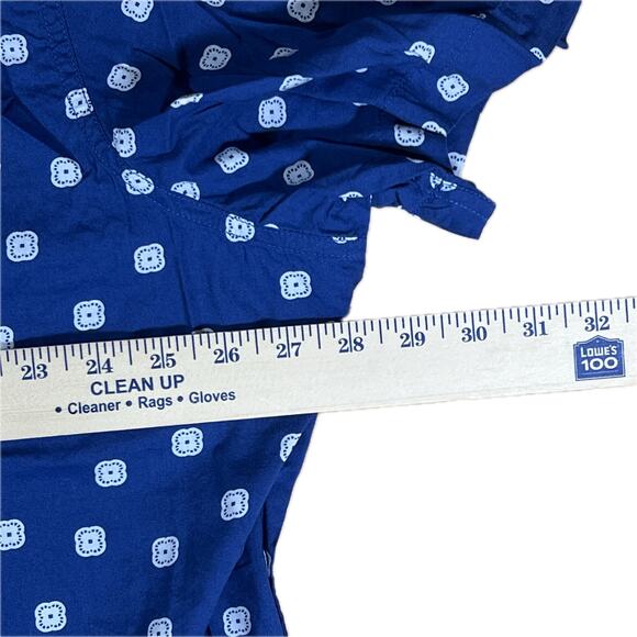 Levi’s Men’s Relaxed XXL Blue White Geometric Dot Short Sleeve Button Down Shirt - Picture 9 of 10